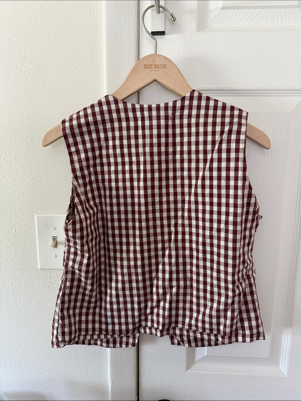 Hackwith Design House Limited Run: Tie Vest - Maroon, M - Picture 5 of 5